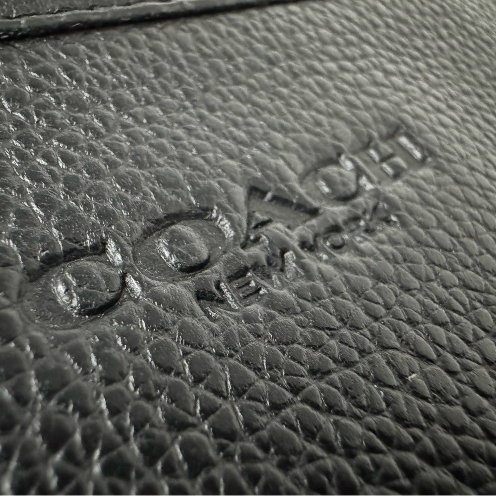 COACH Charter Crossbody Bag 24 in Black Pebbled Leather - Picture 9 of 15
